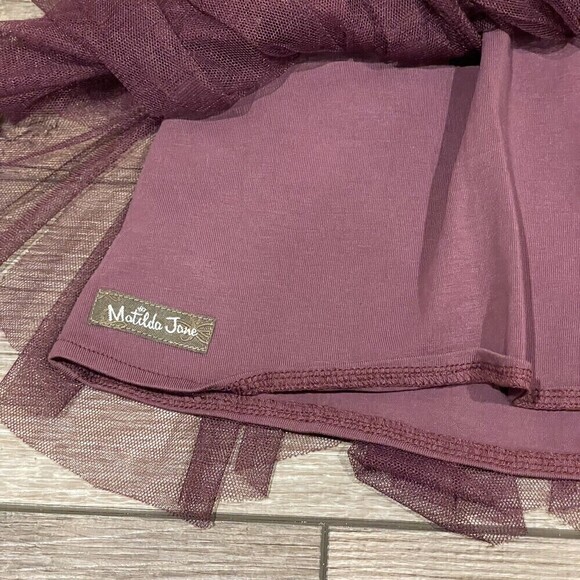 Matilda Jane Soiree Dress Once Upon A Time Sweater Tulle Plum Size 18-24 Months - Picture 7 of 11